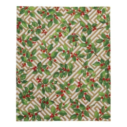 Caspari Paper Guest Towels|Holly And Fretwork White Guest Towels - includes 15 Guest Towels