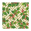 Caspari Paper Luncheon Napkins|Holly And Fretwork White Luncheon Napkins - includes 20 Luncheon Napkins