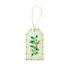 Caspari Christmas Gift Tags & Labels|Gift Tags & Enclosure Cards|Holly Trellis Classic Gift Tags - 4 Per Package