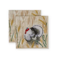 Caspari Thanksgiving|Paper Cocktail Napkins|Homestead Turkey Taupe Cocktail Napkins - 20 Per Package