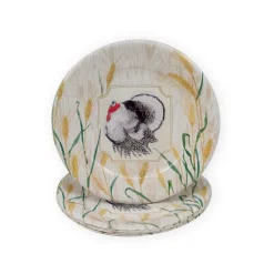 Caspari Thanksgiving|Paper Dinner Plates|Homestead Turkey Taupe Dinner Plates - 8 Per Package