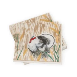 Caspari Thanksgiving|Paper Luncheon Napkins|Homestead Turkey Taupe Luncheon Napkins - 20 Per Package