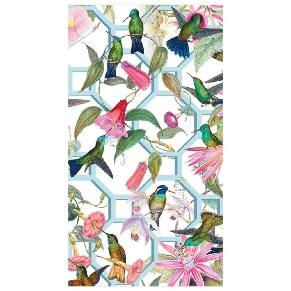 Caspari Paper Guest Towels|Hummingbird Trellis Paper Guest Towel Napkins - 15 Per Package