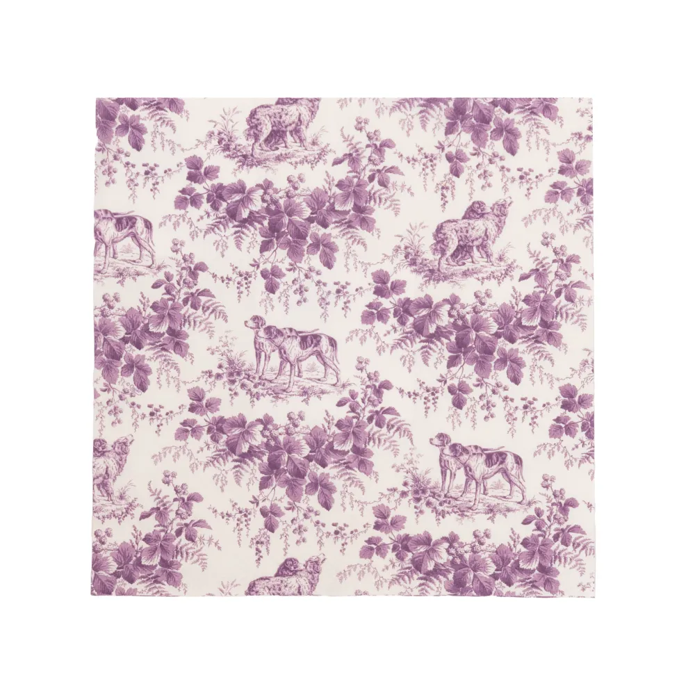 Caspari Paper Cocktail Napkins|Hunting Toile Aubergine Cocktail Napkins - includes 20 Cocktail Napkins