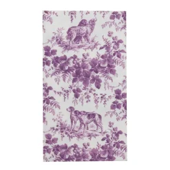 Caspari Paper Guest Towels|Hunting Toile Aubergine Guest Towels - includes 15 Guest Towels