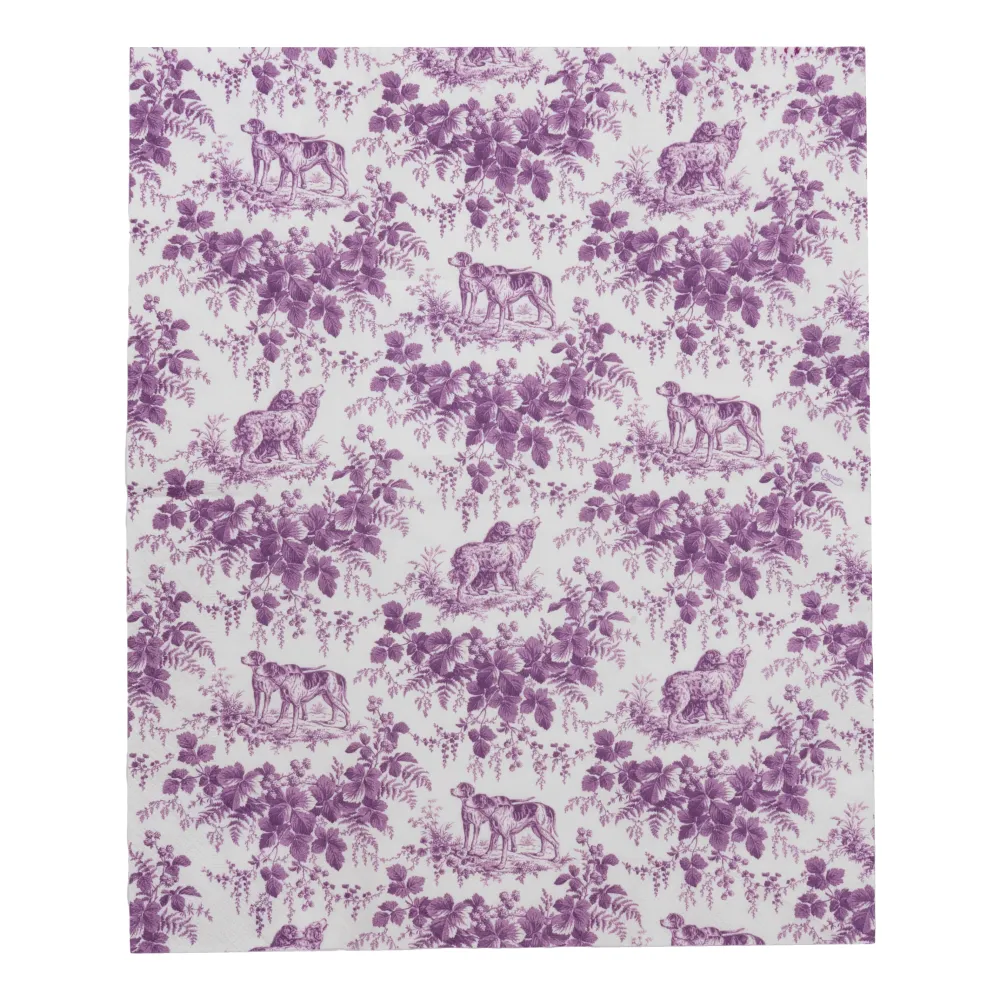 Caspari Paper Guest Towels|Hunting Toile Aubergine Guest Towels - includes 15 Guest Towels