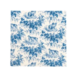 Caspari Paper Cocktail Napkins|Hunting Toile Blue Cocktail Napkins - includes 20 Cocktail Napkins