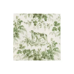 Caspari Paper Cocktail Napkins|Hunting Toile Evergreen Cocktail Napkins - includes 20 Cocktail Napkins