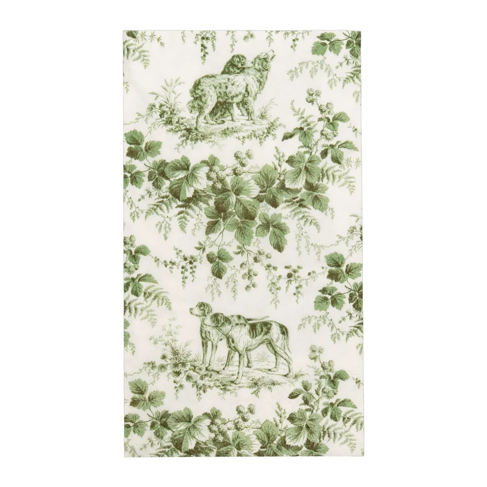 Caspari Paper Guest Towels|Hunting Toile Evergreen Guest Towels - includes 15 Guest Towels