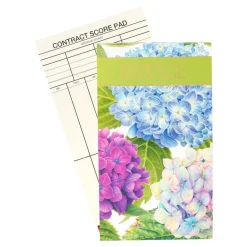 Caspari Bridge|Hydrangea Garden Bridge Score Pad - 1 Each