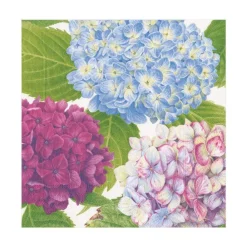 Caspari Paper Luncheon Napkins|Hydrangea Garden Paper Luncheon Napkins in Blue - 20 Per Package