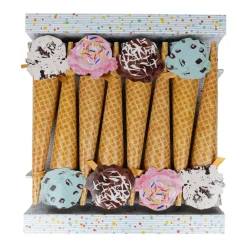 Caspari Celebration Crackers|Ice Cream Cones Party Cone Crackers 10 Inch - 8 per box