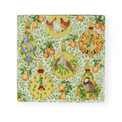 Caspari Christmas Napkins|Paper Luncheon Napkins|In A Pear Tree Luncheon Napkins - 20 Per Package