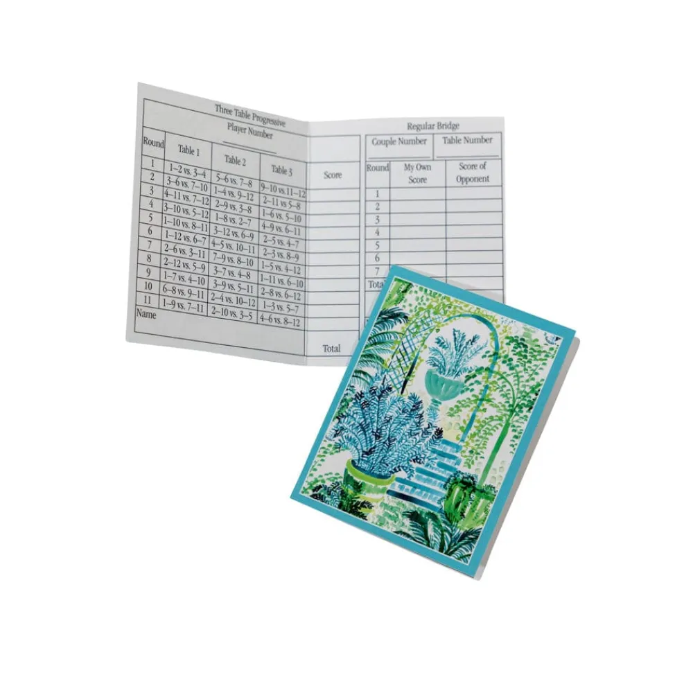 Caspari Bridge|Jardin De Luxembourg Bridge Tally Sheets - 12 per Package