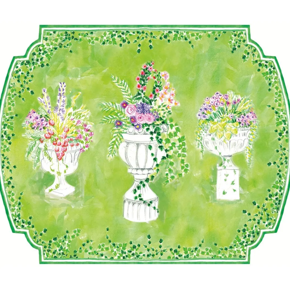 Caspari Placemats|Paper Placemats|Jardin De Luxembourg Die-Cut Placemats - 4 Each