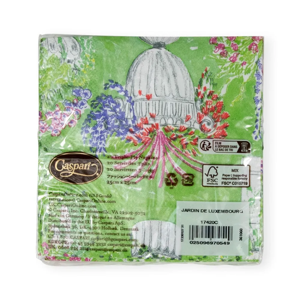 Caspari Paper Cocktail Napkins|Jardin De Luxembourg Paper Cocktail Napkins - 20 per Package