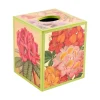 Caspari Lacquerware|Mother'S Day|Jefferson's Garden Study Lacquer Tissue Box Cover in Gold - 1 Each