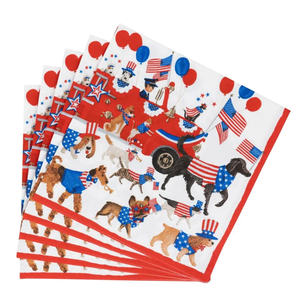 Caspari Paper Luncheon Napkins|Join The Parade Luncheon Napkins - 20 Per Package