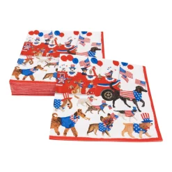 Caspari Paper Luncheon Napkins|Join The Parade Luncheon Napkins - 20 Per Package