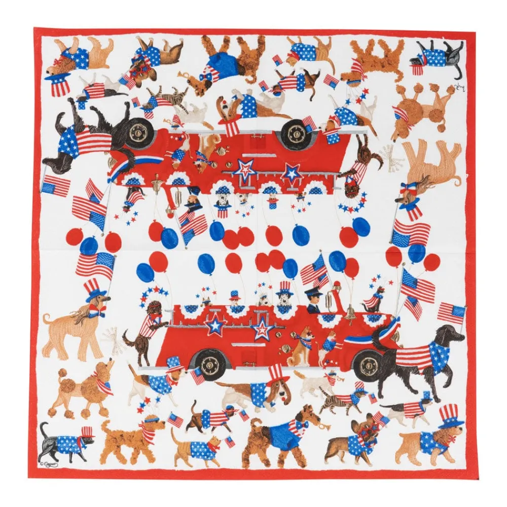 Caspari Paper Luncheon Napkins|Join The Parade Luncheon Napkins - 20 Per Package