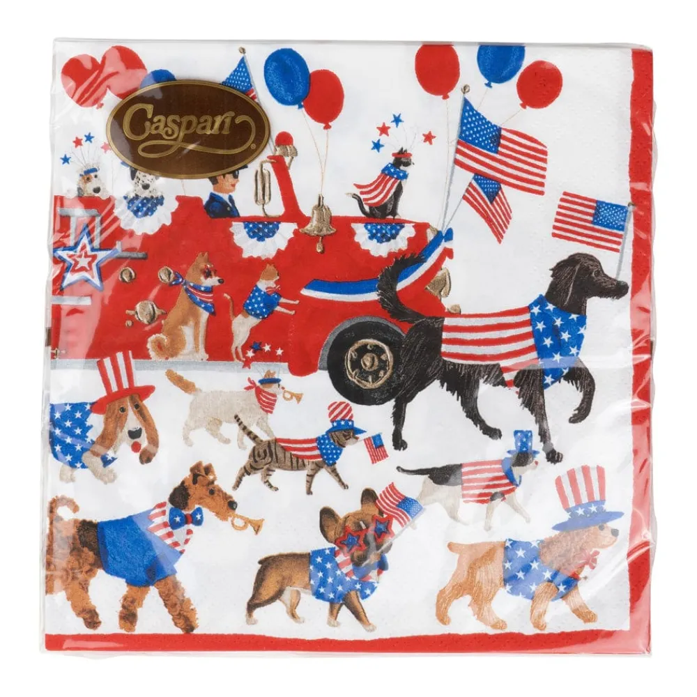 Caspari Paper Luncheon Napkins|Join The Parade Luncheon Napkins - 20 Per Package