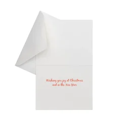 Caspari Christmas And Holiday Cards|Boxed Holiday Cards|Joy Peppermint Garland Petite Boxed Christmas Cards - includes 15 cards & envelopes
