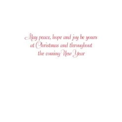 Caspari Christmas And Holiday Cards|Boxed Holiday Cards|Joy To The World Large Boxed Christmas Cards - includes 15 Boxed Christmas Cards & Envelopes