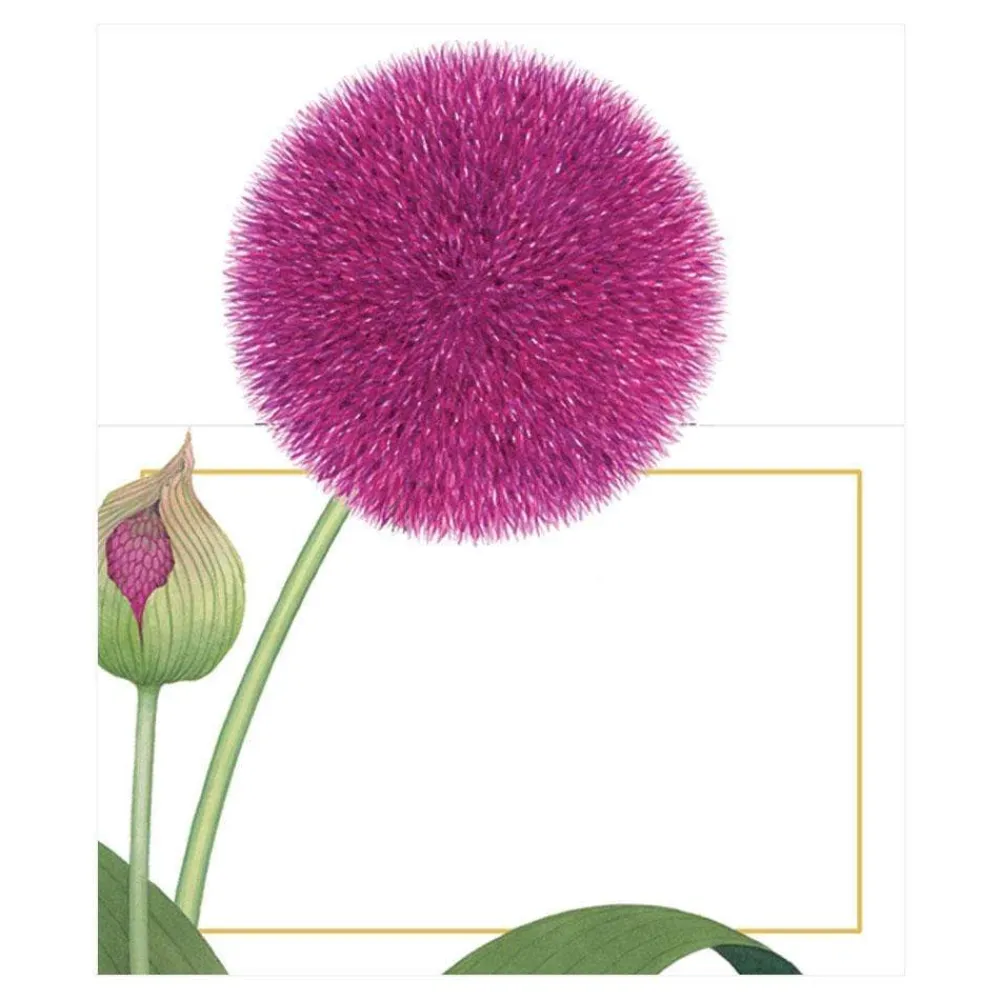 Caspari Place Cards|Karen's Alliums Place Cards Die Cut Package 8 In