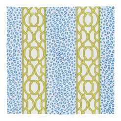 Caspari Paper Cocktail Napkins|Knots And Spots Blue & Green Cocktail Napkins - 20 Per Package