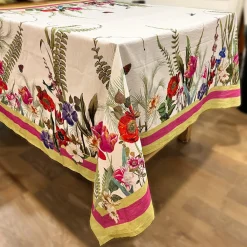 Caspari Capri|La Dolce Vita Cloth Tablecover in Sage & Lavender - 1 Tablecover