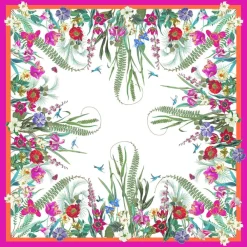 Caspari Kitchen Essentials|Table Linens|La Dolce Vita Kantha Quilt Fuchsia & Orange Table Covers - 1 Table Cover