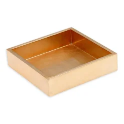Caspari Lacquerware|Tailgates|Lacquer Luncheon Napkin Holder in Gold - 1 Each
