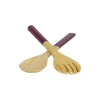 Albert L Punkt Tailgates|Kitchen Essentials|Lacquered Bamboo Salad Servers in Blackberry - 1 Pair