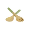 Albert L Punkt Kitchen Essentials|Lacquer Trays And Accessories|Lacquered Bamboo Salad Servers in Pastel Green - 1 Pair