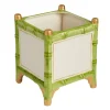 Abigails Christmas Decor|The Boxwood Shop|Large Green & Gold Bamboo Cachepot
