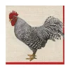 Caspari Paper Luncheon Napkins|Le Coq Paper Luncheon Napkins in Ivory - 20 Per Package - 2 Packages