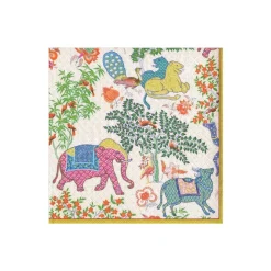 Caspari Paper Cocktail Napkins|Le Jardin De Mysore Paper Cocktail Napkins - 20 Per Package