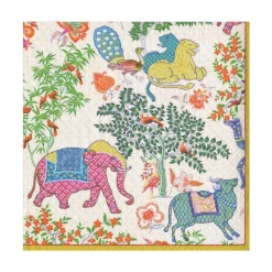 Caspari Paper Luncheon Napkins|Le Jardin De Mysore Paper Luncheon Napkins - 20 Per Package