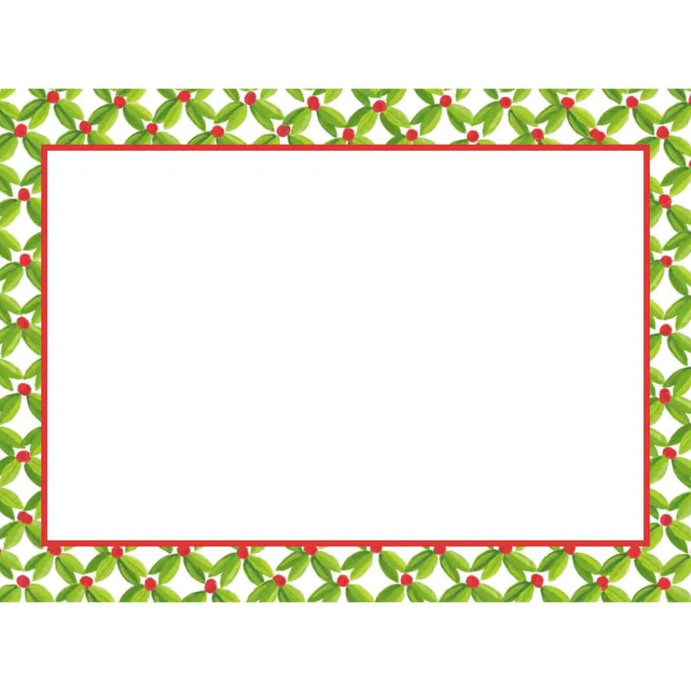 Caspari Christmas Gift Tags & Labels|Gift Tags & Enclosure Cards|Leaf And Berry Ditz Adhesive Labels - 12 Per Package