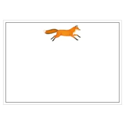 Caspari Correspondence Cards|Leaping Fox Correspondence Cards - 12 Per Package