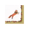 Caspari Thanksgiving|Paper Cocktail Napkins|Leaping Fox Paper Cocktail Napkins - 20 Per Package - 2 Packages