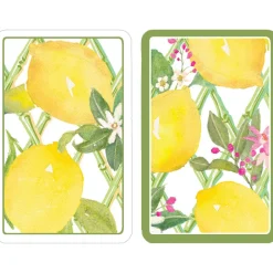 Caspari Playing Cards|Bridge|Limoncello Playing Cards - 2 Decks Included