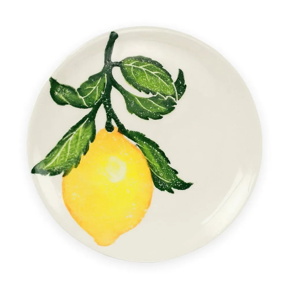 Vietri Ceramic Plates & Dinnerware|Citrus Songbird|Limoni Salad Plate