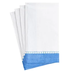 Caspari Tailgates|Graduation Celebration|Linen Blue Guest Towel - 15 count