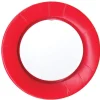 Caspari Christmas Plates|Graduation Celebration|Linen Border Paper Dinner Plates in Red - 8 Per Package