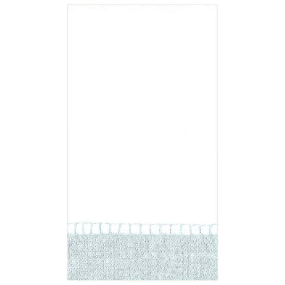 Caspari Christmas Napkins|Engagement Party|Linen Border Paper Guest Towel Napkins in Silver - 15 Per Package