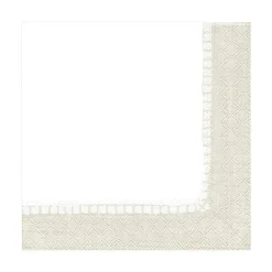 Caspari Tailgates|Engagement Party|Linen Border Paper Luncheon Napkins in Natural - 20 Per Package