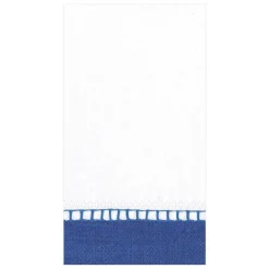 Caspari Tailgates|Graduation Celebration|Linen Marine Blue Guest Towel - 15 count