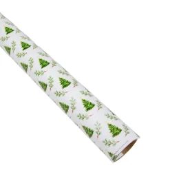 Caspari Christmas Wrapping Paper|Wrapping Paper|Little Christmas Trees Gift Wrap - One 30" X 8' Roll