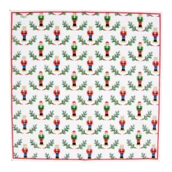 Caspari Christmas Napkins|Paper Cocktail Napkins|Little Nutcracker Cocktail Napkins - 20 Per Package
